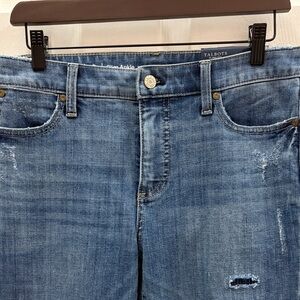 Talbots Medium Blue Distressed Straight-Leg Jeans